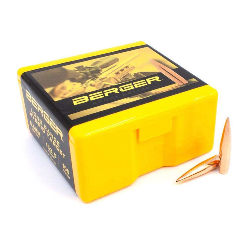 Ammunition Berger Bullets Ready Series 6.5MM 153.5 GRAIN LONG RANGE HYBRID TARGET BULLETS 100CT
